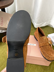  Miu Miu Suede Loafers With Buckle - 5