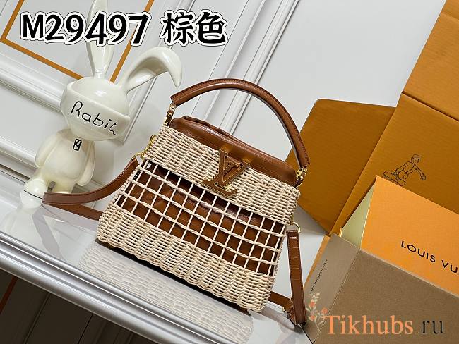 Louis Vuitton Capucines BB Rattan and Cowhide Leather 27 x 18 x 9 cm - 1