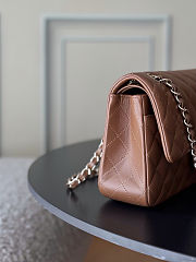 CHANEL Medium Classic Double Flap Bag Caramel Lambskin Gold Hardware 15.5x25.5x6.5cm - 4