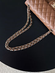 CHANEL Medium Classic Double Flap Bag Caramel Lambskin Gold Hardware 15.5x25.5x6.5cm - 3