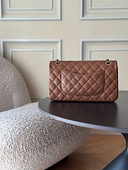 CHANEL Medium Classic Double Flap Bag Caramel Lambskin Gold Hardware 15.5x25.5x6.5cm - 2