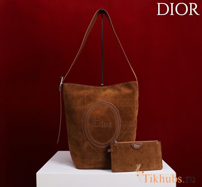 Dior Medaillon Bucket Bag Meidum 34×20.5×18cm - 1