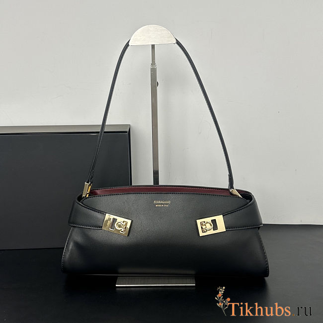Ferragamo Hug East-West Leather Shoulder Bag 32x12x10 - 1