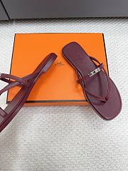  Hermès Miss Red Sandals  - 5