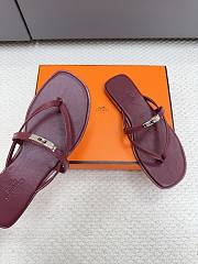  Hermès Miss Red Sandals  - 4