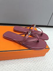  Hermès Miss Red Sandals  - 3