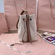Miu Miu Canvas And Leather Logo Bucket Bag 16 x 22.5 x 14 cm - 4