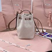 Miu Miu Canvas And Leather Logo Bucket Bag 16 x 22.5 x 14 cm - 3
