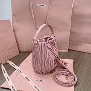 Miu Miu Matelassé Nappa Leather Bucket Bag 17X15X10cm - 5