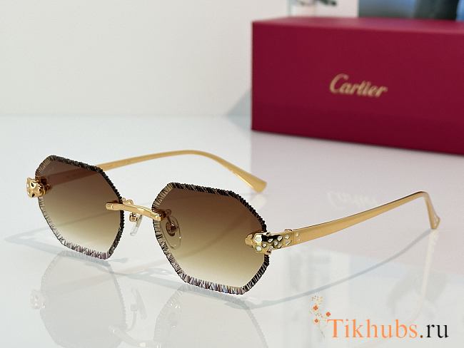 Cartier Rimless Hexagonal Sunglasses - 1