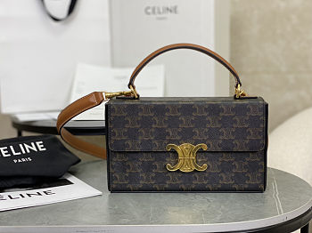 Celine Triomphe Box Top Handle Bag 22x13.5x6cm