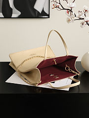 Chanel Small Shopping Bag Vertical Tote Calfskin Beige 28.6x23.5x9.5 - 6