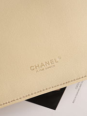 Chanel Small Shopping Bag Vertical Tote Calfskin Beige 28.6x23.5x9.5 - 3