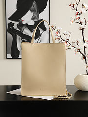 Chanel Small Shopping Bag Vertical Tote Calfskin Beige 28.6x23.5x9.5 - 2