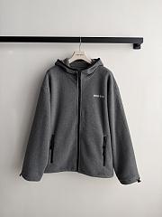 Miu Miu Fleece zippered hoodie jacket Grey - 1