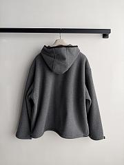 Miu Miu Fleece zippered hoodie jacket Grey - 6
