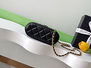 Chanel Suede Shiny Lambskin Quilted Top Handle Clutch With Chain 18-17-6cm - 3