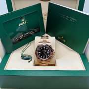 ROLEX GMT Master II 126715 Rootbeer Oyster Rose Gold Watch - 3