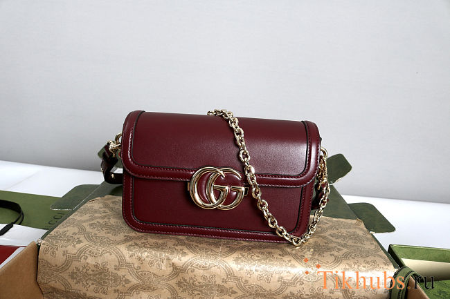 Gucci Go Small Shoulder Bag Rosso Ancora 21.5x14x9cm - 1