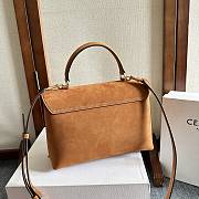  Celine Medium Nino Bag in Nubuck Calfskin camel 25.5 x 18.5 x 10 cm - 5