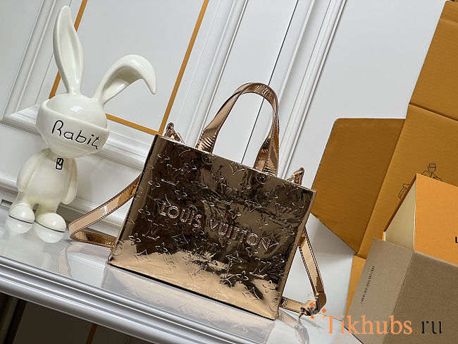  Louis Vuitton Shopper Tote MM Monogram Mirror Copper 25x19x11cm - 1