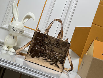 Louis Vuitton Shopper Tote MM Monogram Mirror Copper 25x19x11cm
