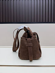  Prada Medium Suede Tote Bag Brown 35×24×11cm - 6