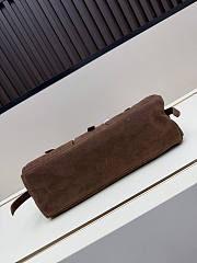  Prada Medium Suede Tote Bag Brown 35×24×11cm - 5