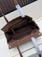  Prada Medium Suede Tote Bag Brown 35×24×11cm - 2