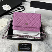  Chanel Quilted Caviar Wallet On Chain (WOC) 19cm - 1
