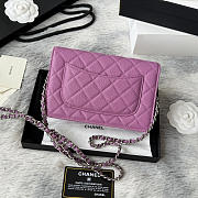  Chanel Quilted Caviar Wallet On Chain (WOC) 19cm - 4