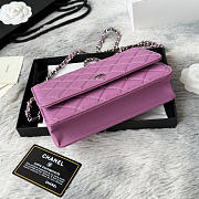  Chanel Quilted Caviar Wallet On Chain (WOC) 19cm - 3