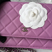  Chanel Quilted Caviar Wallet On Chain (WOC) 19cm - 2