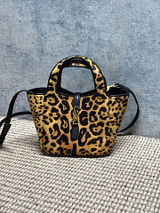 Saint Laurent Le 5 à 7 Baby Bea Leather-Trimmed Leopard-Print Pony-Hair Shoulder Bag 18x15x13cm - 1