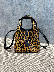 Saint Laurent Le 5 à 7 Baby Bea Leather-Trimmed Leopard-Print Pony-Hair Shoulder Bag 18x15x13cm - 5
