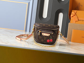 LV X TM Monogram Cerises Mini Bumbag 17.0 x 12.0 x 9.5 cm