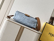 Fendi Light Blue FF Denim Mamma Baguette Bag 26.5x8.5x18cm - 2