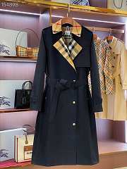 Burberry Check Panel Trench Coat - 5