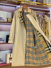 Burberry Check Panel Trench Coat - 3