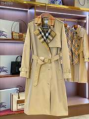Burberry Check Panel Trench Coat - 1