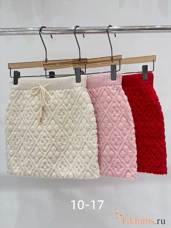 Louis Vuitton Textured Knit Mini Skirt - 1