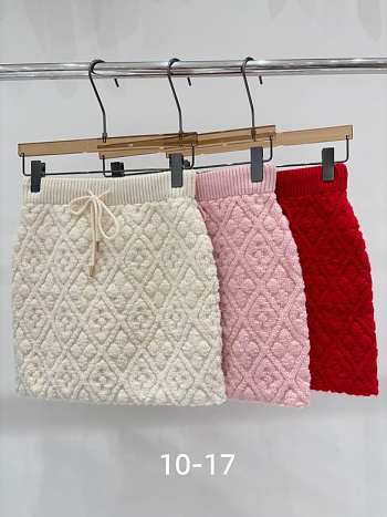 Louis Vuitton Textured Knit Mini Skirt