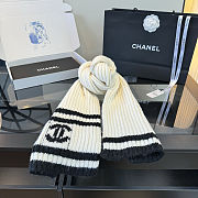 Chanel Ribbed Knit Scarf - 1