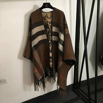 Burberry Reversible Equestrian Knight Design Wool Cape